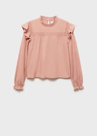 Mango Teen Blouse Pastel Pink