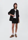Mango Teen Studded Denim Jacket In Gray