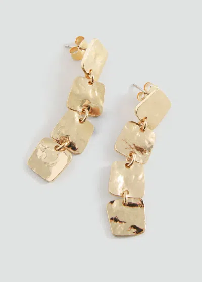 Mango Teen Boucles D'oreilles Carrées Combinées Or - Fille - Taille Unique -