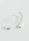 Mango Teen Boucles D'oreilles Goutte Argent - Fille - Taille Unique -