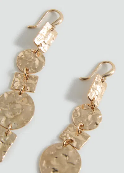 Mango Teen Geometric Pendant Earrings Gold