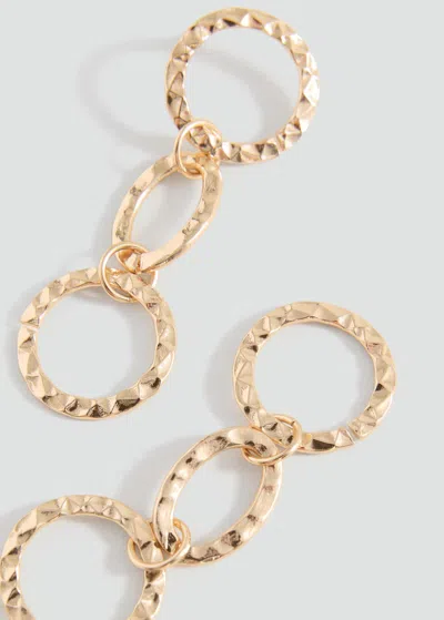 Mango Teen Boucles D'oreilles Pendantes Or - Fille - Taille Unique -