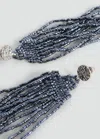 Mango Teen Long Beaded Earrings Silver