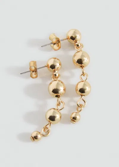 Mango Teen Boucles D'oreilles Perles Pendantes Or - Fille - Taille Unique -