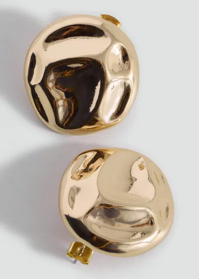Mango Teen Boucles D'oreilles Pièce Texturées Or - Fille - Taille Unique -