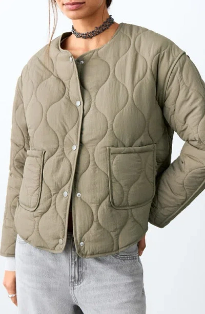 Mango Teen Boxy Puffer Jacket In Gray