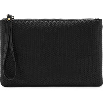 Mango Teen Braided Faux Leather Wrislet In Black