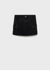Mango Teen Jupe Cargo À Clous Et Étoiles Black Denim - Fille - Xl -  In Black