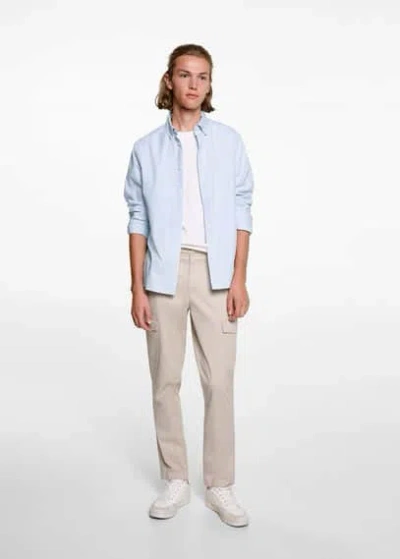 Mango Teen Shirt Blue In Bleu