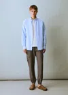 Mango Teen Oxford Cotton Shirt Sky Blue