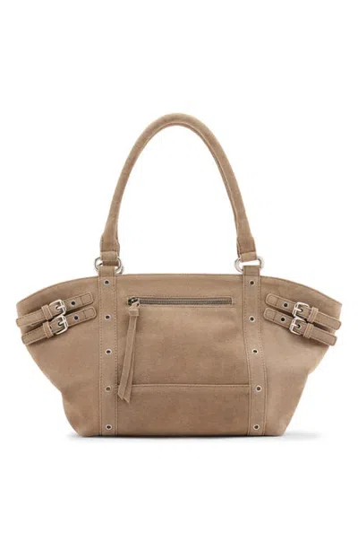 Mango Teen City Leather Shoulder Bag In Brown