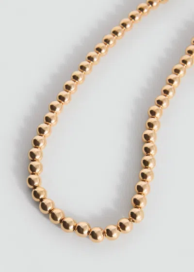 Mango Teen Collier Boules Or - Fille - Taille Unique -