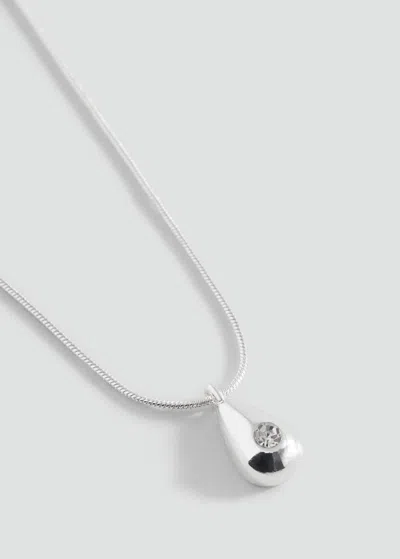 Mango Teen Collier Chaîne Goutte Argent - Fille - Taille Unique -