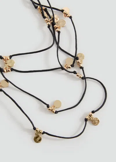 Mango Teen Collier Chaînes Noir - Fille - Taille Unique -