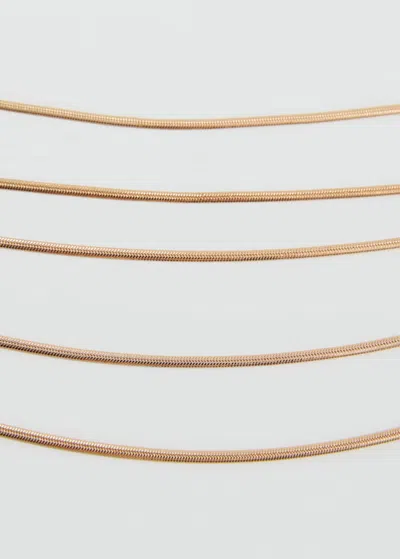 Mango Teen Collier Chaînes Or - Fille - Taille Unique -