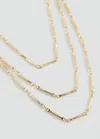 Mango Teen Collier Chaînes Or - Fille - Taille Unique -