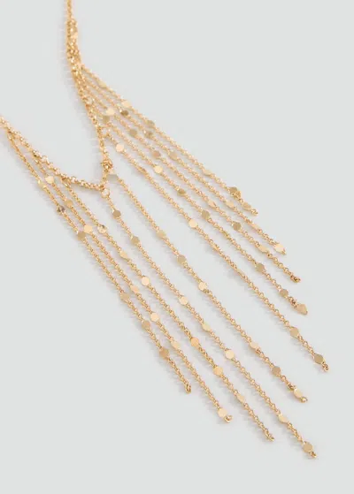 Mango Teen Long Triple Necklace Gold