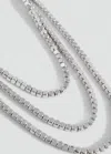 Mango Teen Collier Multiple Perles Argent - Fille - Taille Unique -