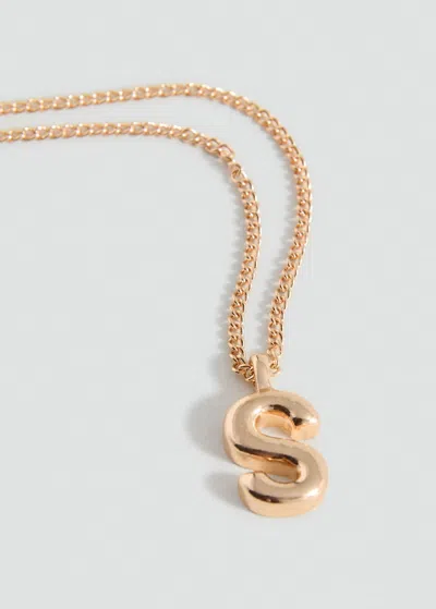 Mango Teen Collier Pendentif Lettre Or - Fille - Taille Unique -
