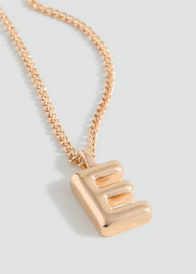 Mango Teen Collier Pendentif Lettre Or - Fille - Taille Unique -
