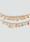 Mango Teen Collier Pendentifs Perles Or - Fille - Taille Unique -