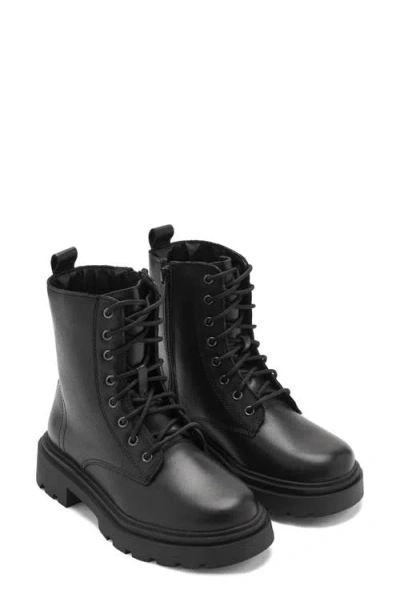 Mango Teen Combat Boot In Black