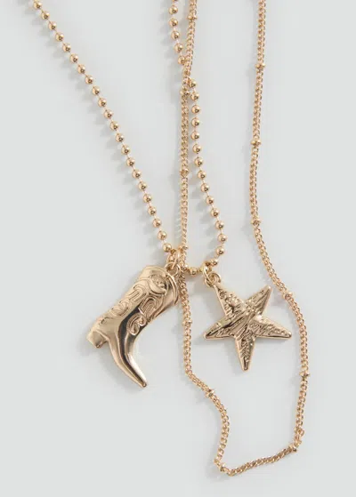 Mango Teen Combined Necklace Pack Gold