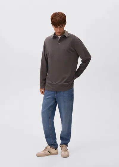Mango Teen Polo Basique Coton Gris Anthracite - Garçon - Xl -