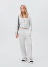 Mango Teen Jogging Coton Coutures Gris Chiné Clair - Fille - L -  In Gray
