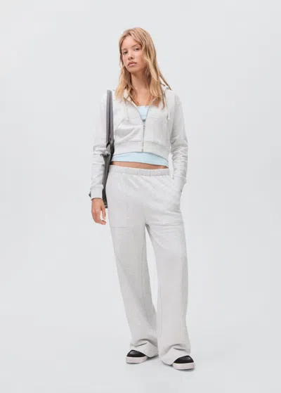 Mango Teen Jogging Coton Coutures Gris Chiné Clair - Fille - L -  In Gray