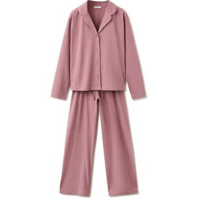 Mango Teen Cotton Pajamas Set In Pink