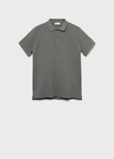 Mango Teen Polo Coton Piqué Kaki - Garçon - S -  In Khaki