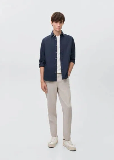 Mango Teen Cotton Shirt Dark Navy