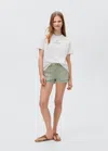 Mango Teen Cotton Shorts With Pockets Pastel Green In Pastel Green