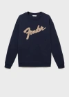 Shop Mango Teen Cotton Sweatshirt With Embossed Message Dark Navy