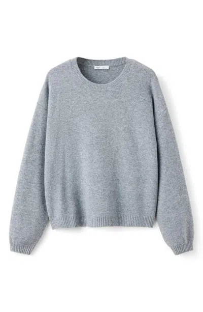 Mango Teen Crewneck Sweater In Gray