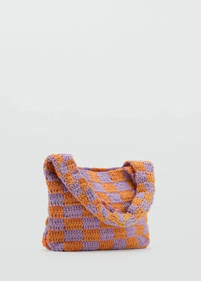 Mango Teen Crochet Handbag Orange