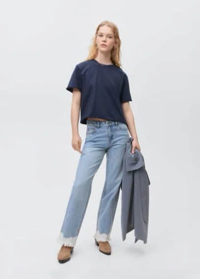 Mango Teen T-shirt Dark Navy