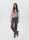 Mango Teen Cropped Cardigan With Buttons Medium Heather Grey In Gray
