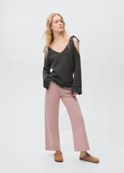 Mango Teen Cut-out Sweater Charcoal