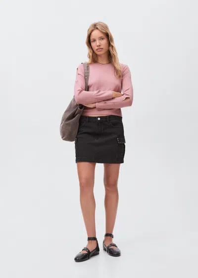 Mango Teen Cut-out T-shirt Pink