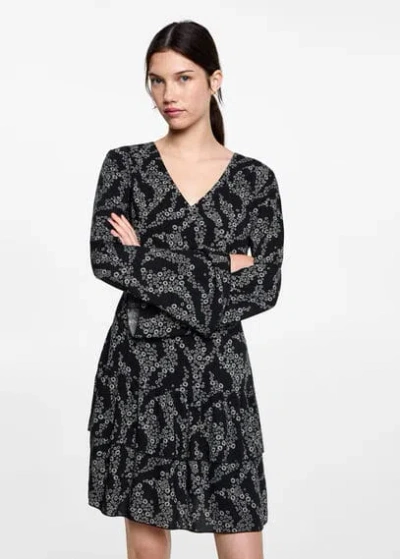 Mango Teen Dress Black