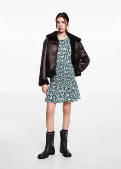 Mango Teen Dress Dark Navy