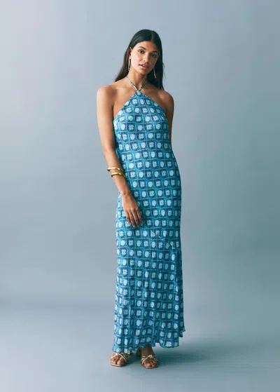 Mango Teen Dress Petrol Blue
