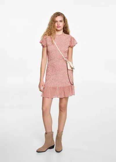 Mango Teen Dress Red