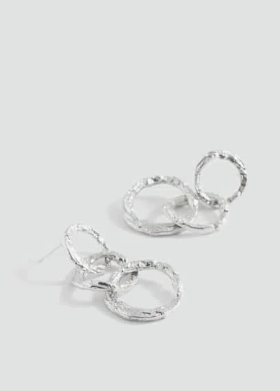 Mango Teen Earrings Silver In Silver