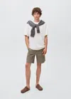 Mango Teen Essential Cotton T-shirt Off White