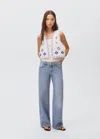 Mango Teen Ethnic Embroidered Waistcoat Off White
