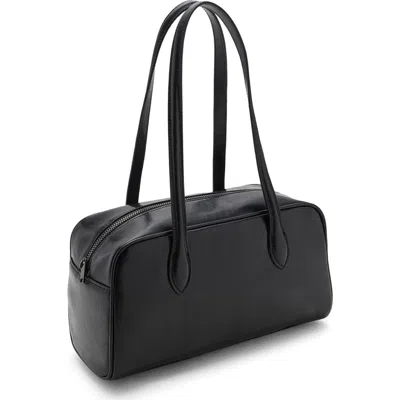 Mango Teen Faux Leather Bowling Bag In Black