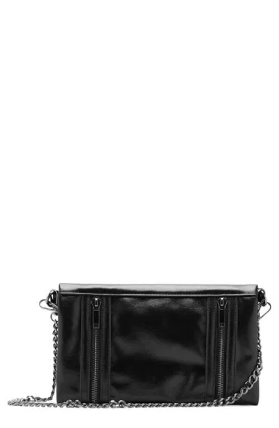 Mango Teen Faux Leather Shoulder Bag In Black